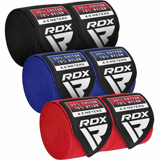 RDX Halbelastische Handbandagen 3er SET 4,5m lang (3 Paar)