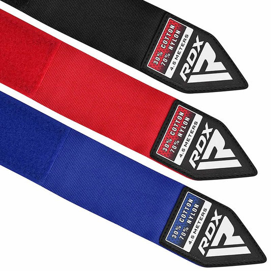 RDX Halbelastische Handbandagen 3er SET 4,5m lang (3 Paar)