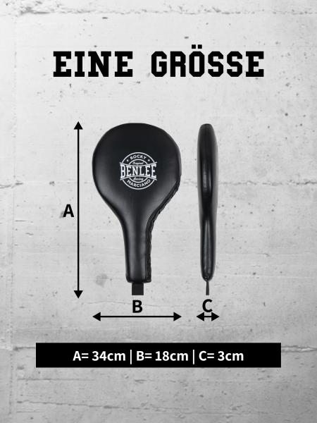 Schwarzes Boxpaddel mit BENLEE Logo, Größenmaß A/B/C