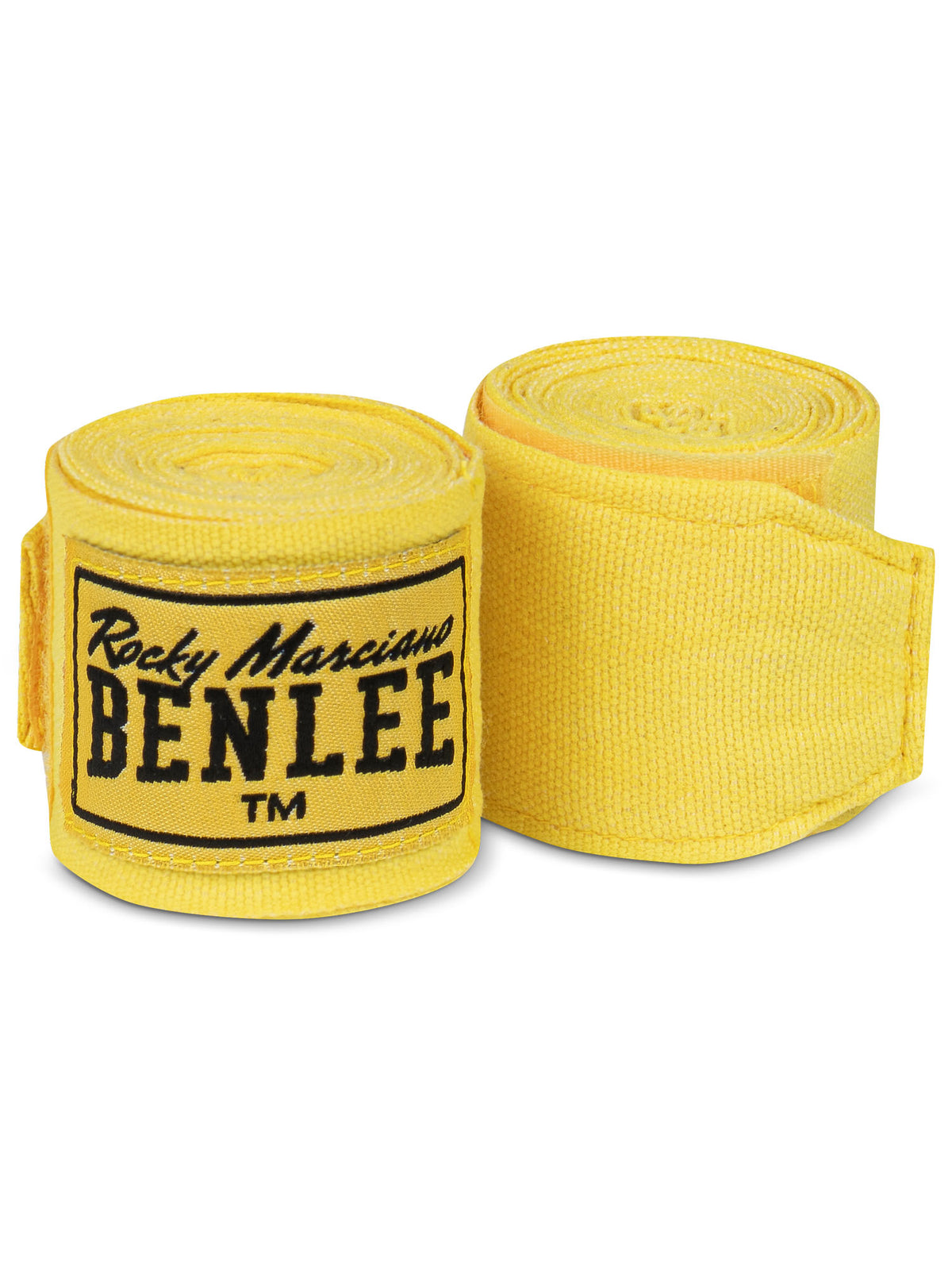 Elastische Handbandagen mit BENLEE-Aufnäher, gelb, je 2 m