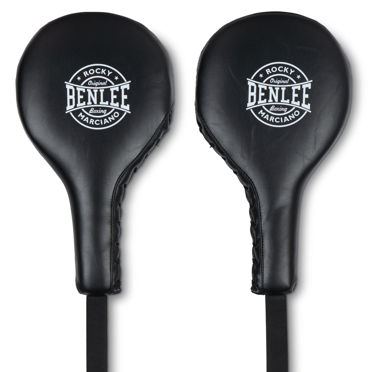 Schwarzes Boxpaddel-Set mit BENLEE Logo auf beiden Schlagflächen