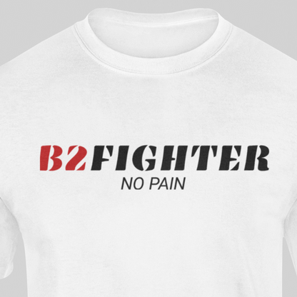 B2FIGHTER Classic Slogan T-Shirt Logo Brustprint Detail
