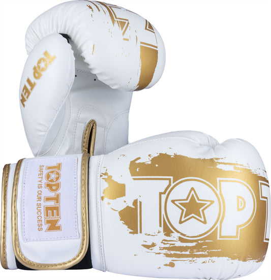 TOPTEN Power Ink Golden Star Boxhandschuhe mit goldenem Print
