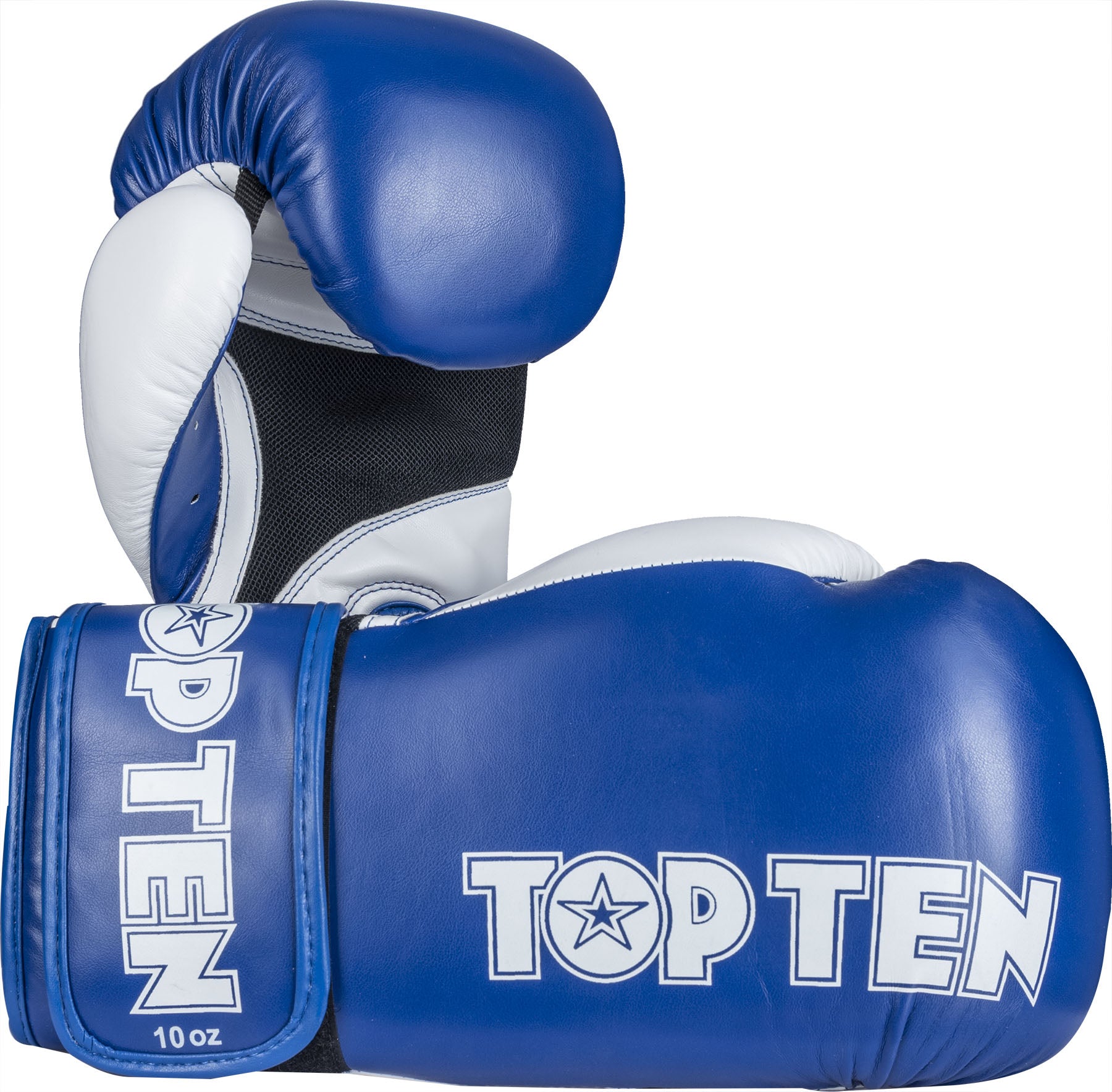 TOPTEN XLP Boxhandschuhe blau weiß für Kampfsport und Box Training
