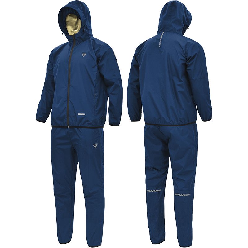 RDX Schwitzanzug mit Kapuze, Reißverschluss und Hose, marineblau